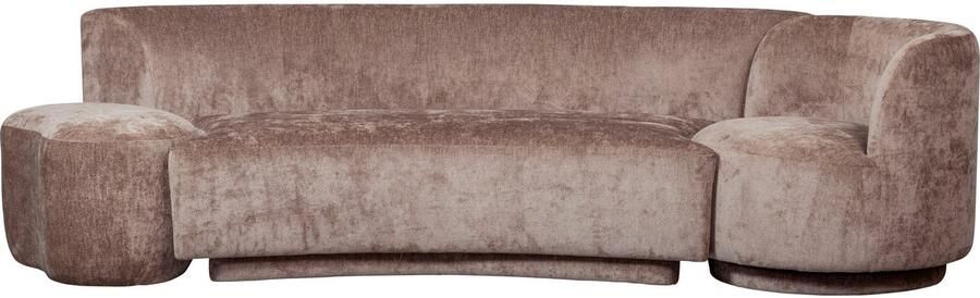 WOOOD Loungebank Combi-Popular: Bank + fauteuil + pouf Met grof chenille gevoerd breedte 345 cm - Foto 3