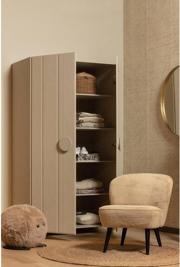 WOOOD Multifunctionele kast Noah Opbergkast Hal kast met kledingstang h 200 cm x b 110 cm - Foto 5