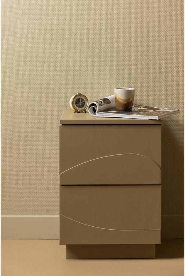 WOOOD Nachtkastje Teo 3d-effect belastbaar tot 15 kg push-to-open functie breedte 36 cm - Foto 8