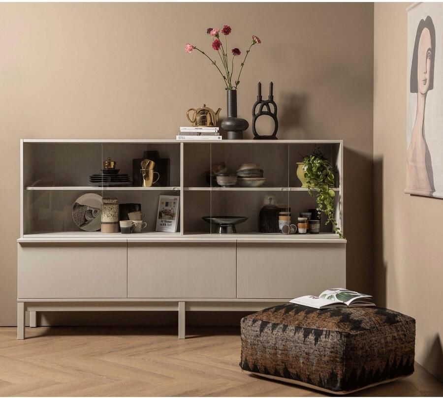 WOOOD Opzetkast Klink met doorzichtige schuifdeuren h 60 cm x b 200 cm - Foto 5