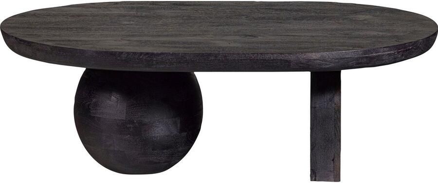 WOOOD Exclusive Salontafel Steppe Mangohout 110 x 72cm zwart Ovaal Japandi - Foto 9