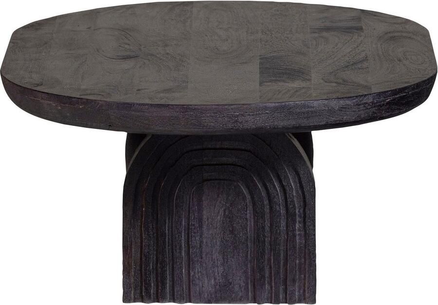 WOOOD Exclusive Salontafel Steppe Mangohout 110 x 72cm zwart Ovaal Japandi - Foto 7