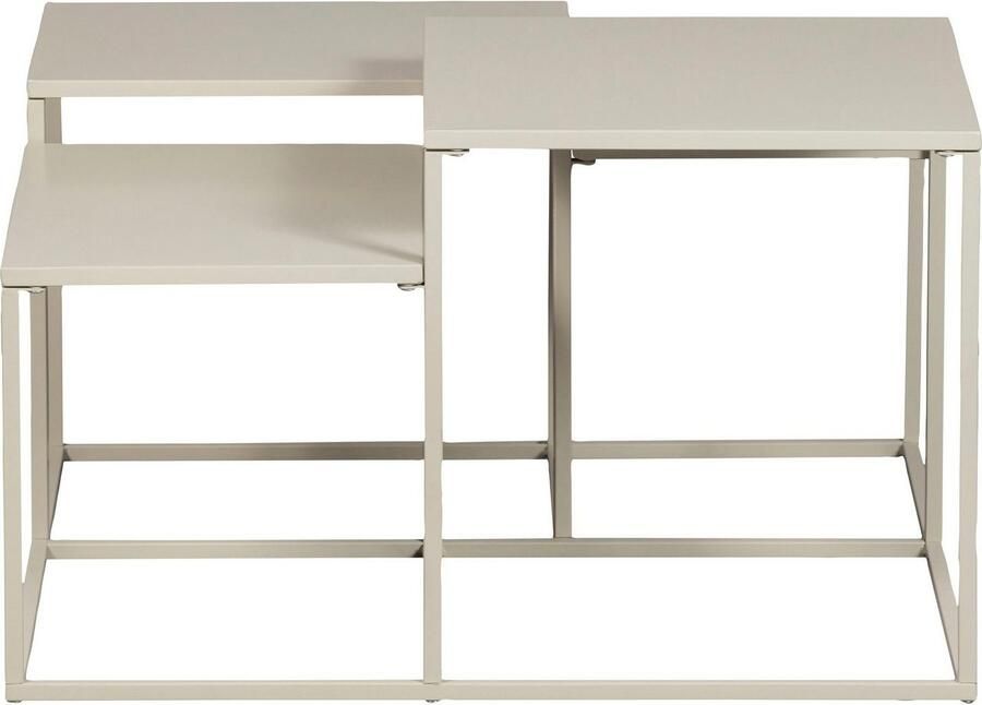 WOOOD Exclusive Salontafel Mida Metaal 70cm Greige Vierkant - Foto 5