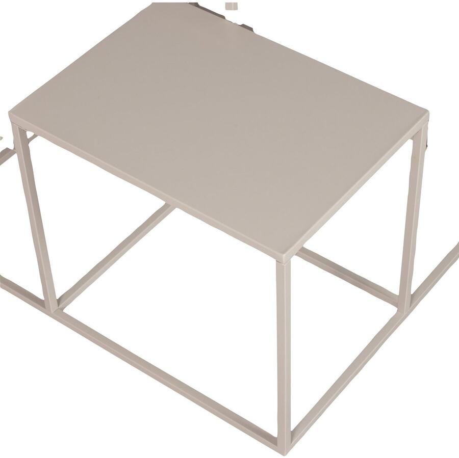 WOOOD Exclusive Salontafel Mida Metaal 70cm Greige Vierkant - Foto 3