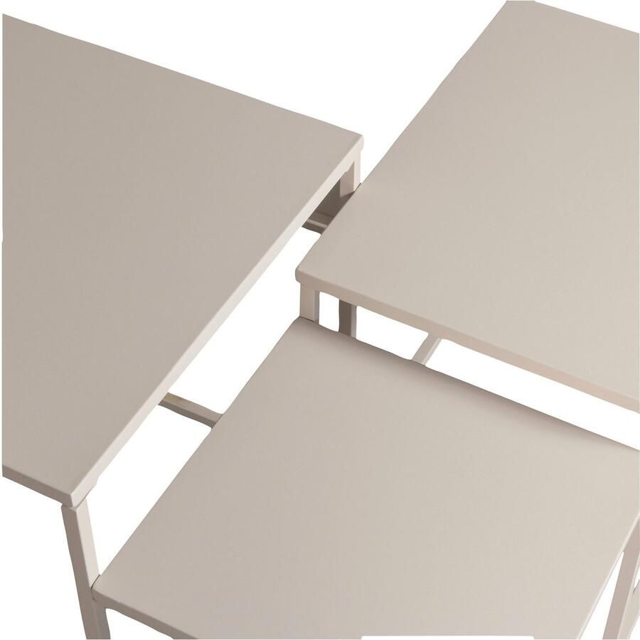 WOOOD Exclusive Salontafel Mida Metaal 70cm Greige Vierkant - Foto 2