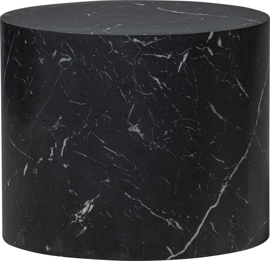 WOOOD Exclusive Bijzettafel Quint Marmerlook 48 x 33cm Zwart Ovaal - Foto 2