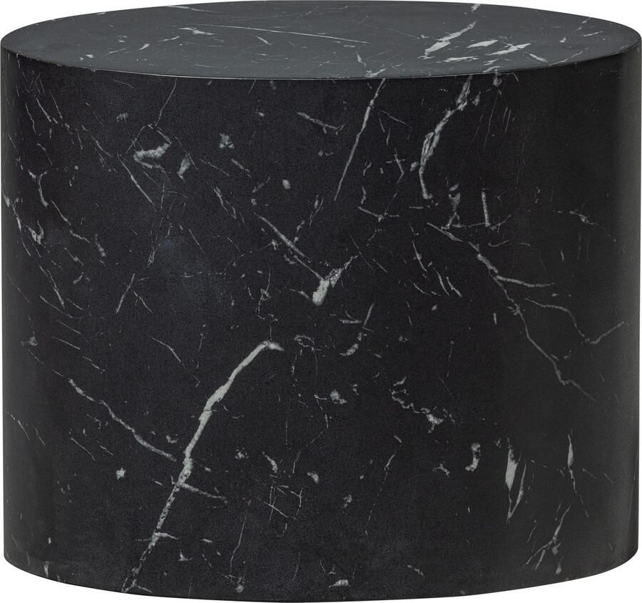 WOOOD Exclusive Bijzettafel Quint Marmerlook 40 x 24cm Zwart Ovaal - Foto 2