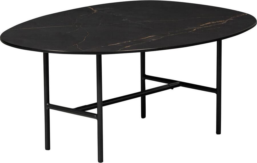 WOOOD Salontafel Vajen met tafelblad in marmerlook slank metalen frame - Foto 2