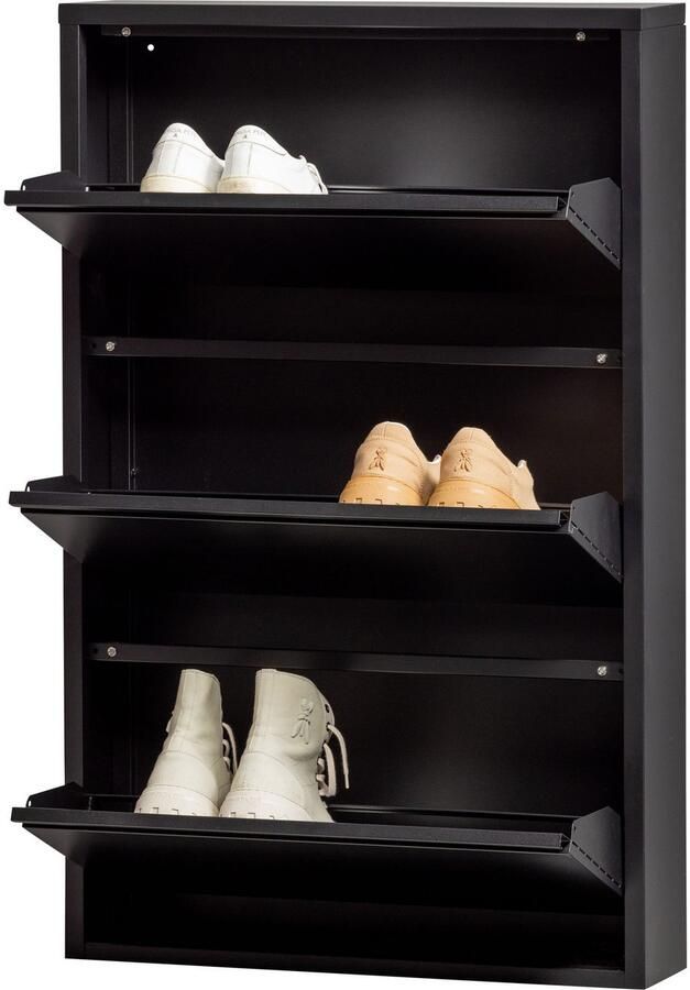 WOOOD Schoenenkast Sandburg met drie vakken breedte 66 cm - Foto 3