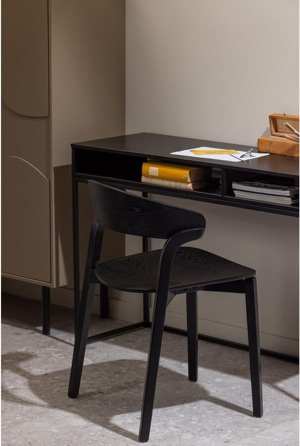 WOOOD Stoel Cras Eetkamerstoel van essenhoutfineer (set 2 stuks) - Foto 5