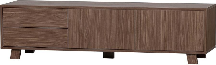 WOOOD Tv-meubel Seppe TV-dressoir Walnootfineer met duidelijk zichtbare nerf H 42 cm x B 160 cm - Foto 4