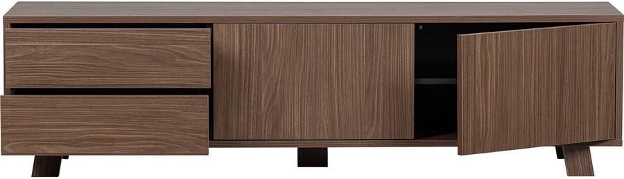 WOOOD Tv-meubel Seppe TV-dressoir Walnootfineer met duidelijk zichtbare nerf H 42 cm x B 160 cm - Foto 5