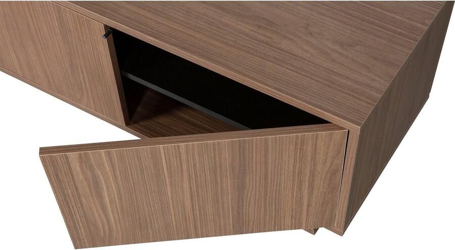 WOOOD Tv-meubel Seppe TV-dressoir Walnootfineer met duidelijk zichtbare nerf H 42 cm x B 160 cm - Foto 3