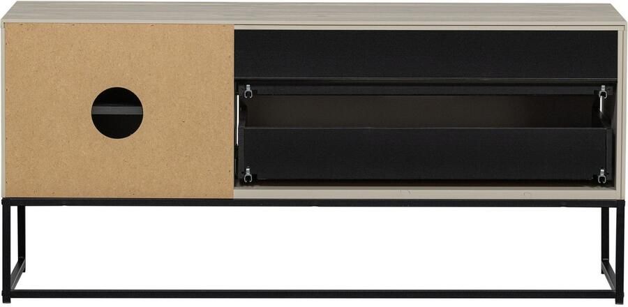 WOOOD Tv-meubel Silas TV-Lowboard Commode 2 lades en 1 deur veel opbergruimte breedte 120 of 180 cm - Foto 2