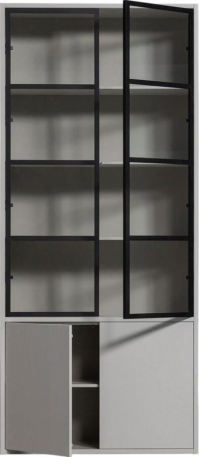 Vtwonen 4-Deurs Vitrinekast Basic Grenen Mist 230x101x40 - Foto 11