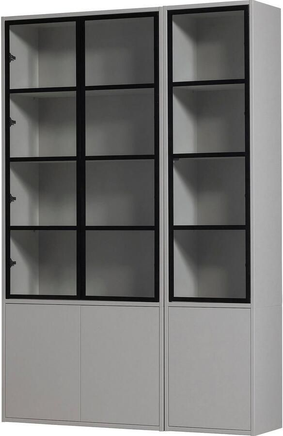 Vtwonen 4-Deurs Vitrinekast Basic Grenen Mist 230x101x40 - Foto 7