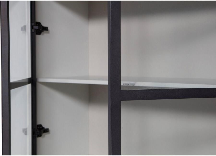 Vtwonen Basic 4-Deurs Vitrinekast Grenen Mist 230x101x40 - Foto 3