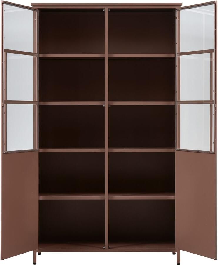 WOOOD Vitrinekast Exhibit met glazen deuren en veel opbergruimte h 170 cm x b 99 cm - Foto 2