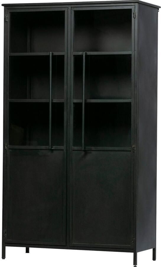 WOOOD Vitrinekast Exhibit met glazen deuren en veel opbergruimte h 170 cm x b 99 cm - Foto 6