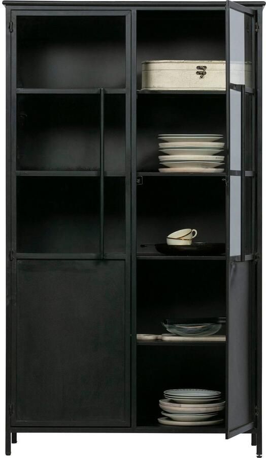 WOOOD Vitrinekast Exhibit met glazen deuren en veel opbergruimte h 170 cm x b 99 cm - Foto 9