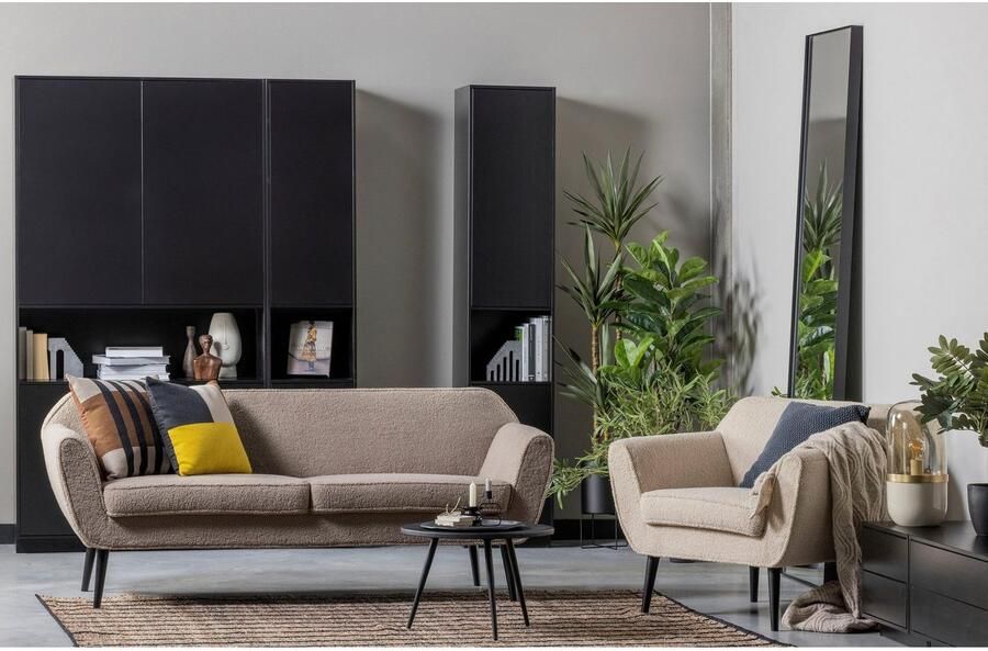 WOOOD Vitrinekast Finca met push-to-open systeem hoogte 210 cm x breedte 110 cm - Foto 5