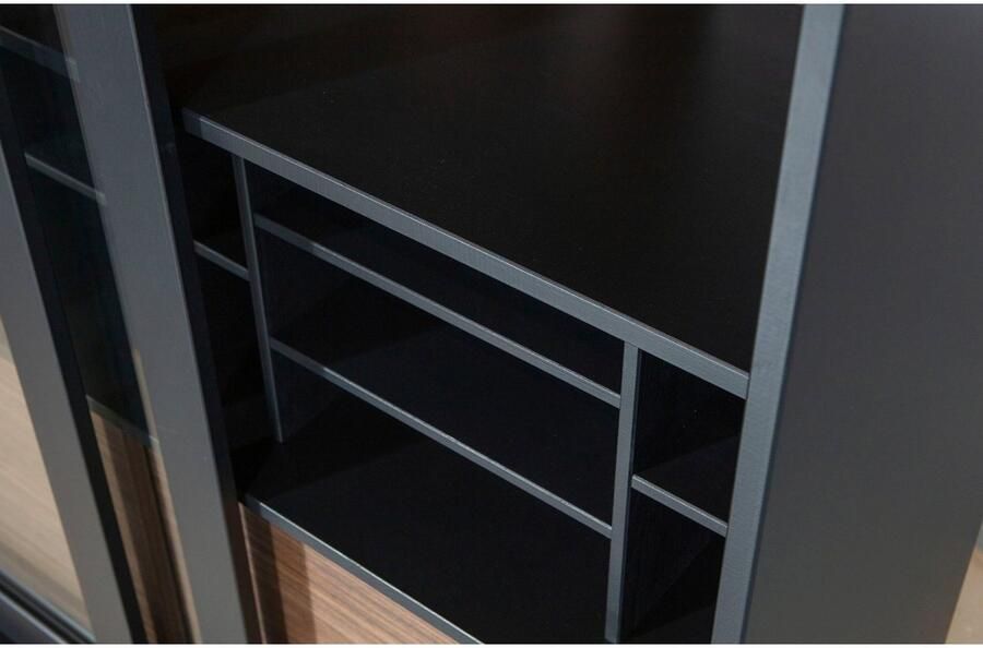 WOOOD Vitrinekast James met glas veel opbergruimte h 200 cm x b 125 cm - Foto 7