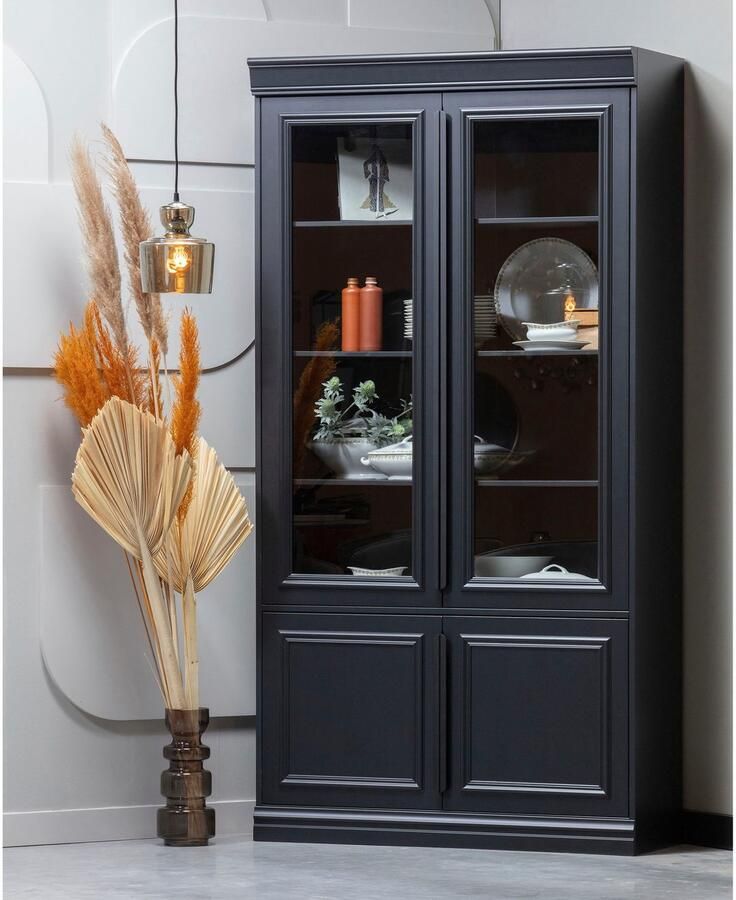 WOOOD Vitrinekast Organize met glazen deuren van grenenhout h 215 cm x b 110 cm - Foto 3