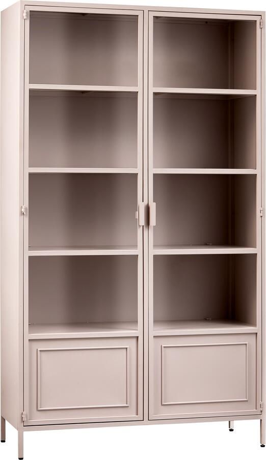 WOOOD Vitrinekast Ronja Halfglazen vitrine van gepoedercoat metaal H 189 cm x B 110 cm - Foto 5