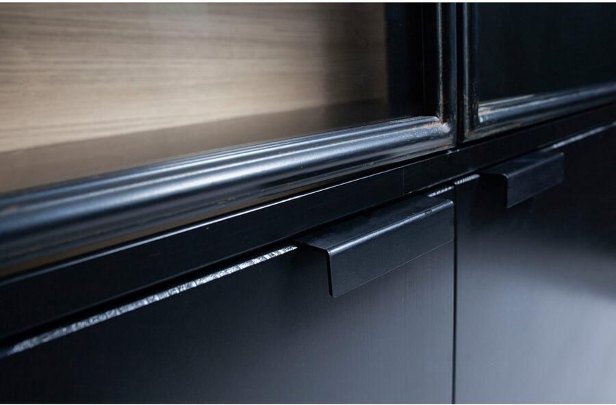WOOOD Vitrinekast Silas met metalen deuren h 200 cm x b 100 cm - Foto 3