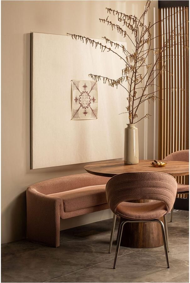 WOOOD Zitbank Zone Eetkamerbank grof geweven stof breedte 160 cm - Foto 9