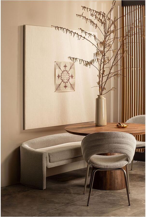 WOOOD Zitbank Zone Eetkamerbank grof geweven stof breedte 160 cm - Foto 4