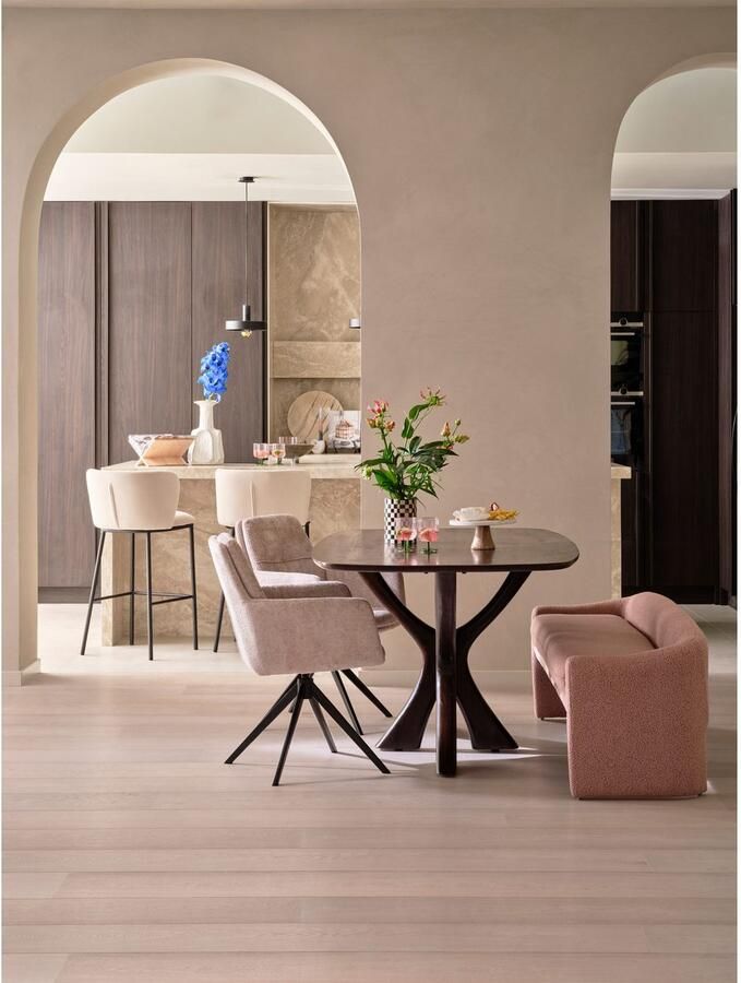 WOOOD Zitbank Zone Eetkamerbank grof geweven stof breedte 160 cm - Foto 8