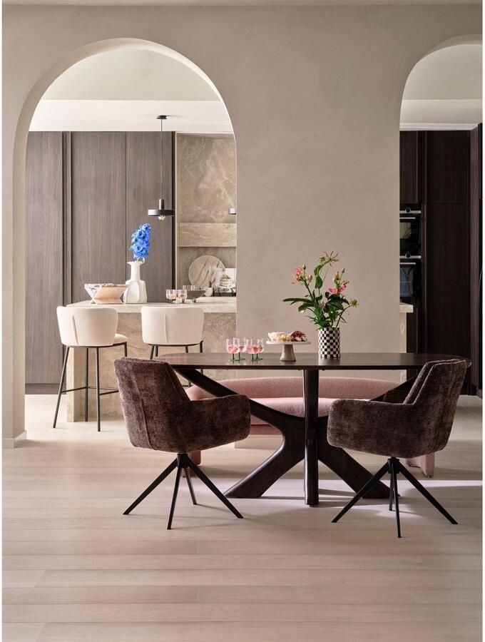 WOOOD Zitbank Zone Eetkamerbank grof geweven stof breedte 160 cm - Foto 5