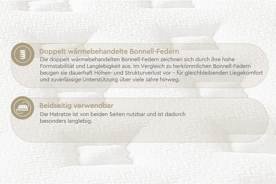 Yatas Bonell-binnenveringsmatras Majestät luxe matras 90x200 140x200 cm & andere maten hoogte 30 cm - Foto 9