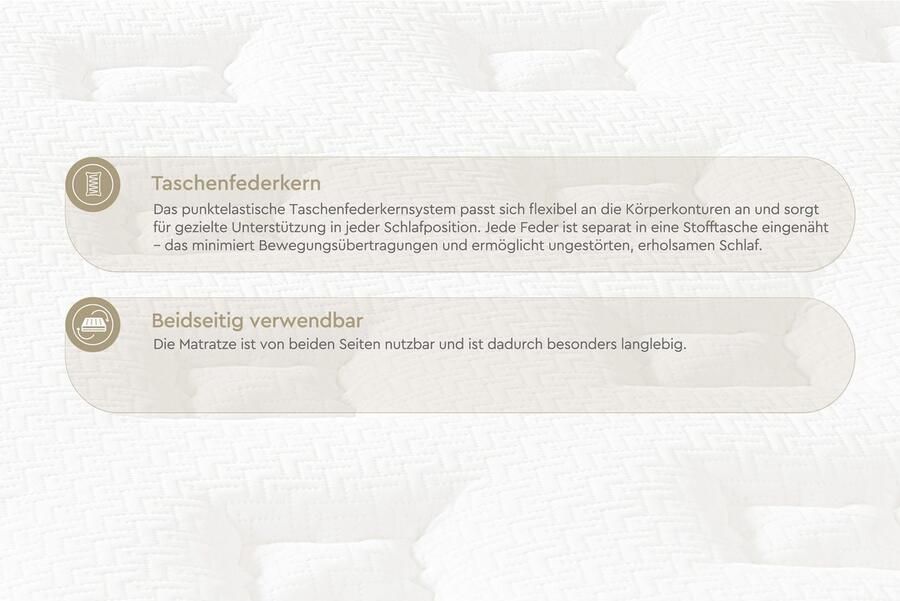 Yatas Pocketveringsmatras Majestät Premium top-matras met meer dan 1000 4 5-sterrenbeoordelingen hoogte 30 cm - Foto 3