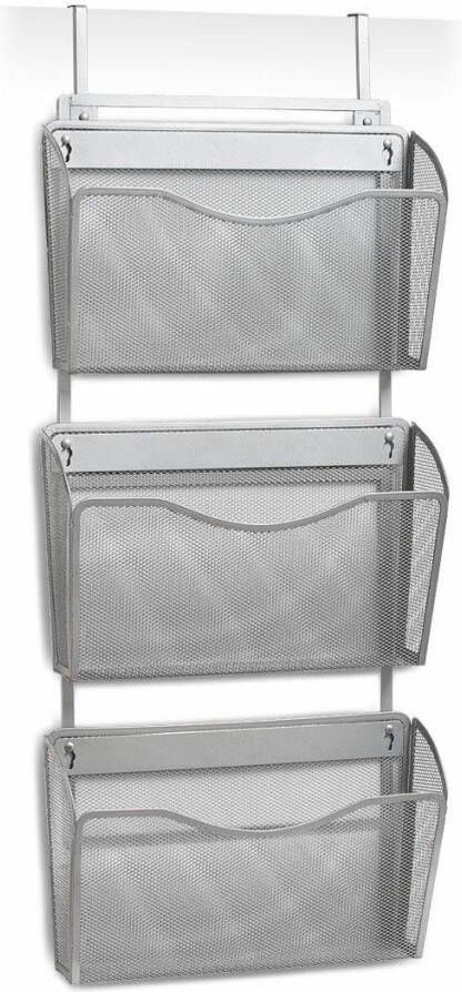 Zeller Present Lectuurstandaard Mesh Tijdschriftenhouder voor wand deur