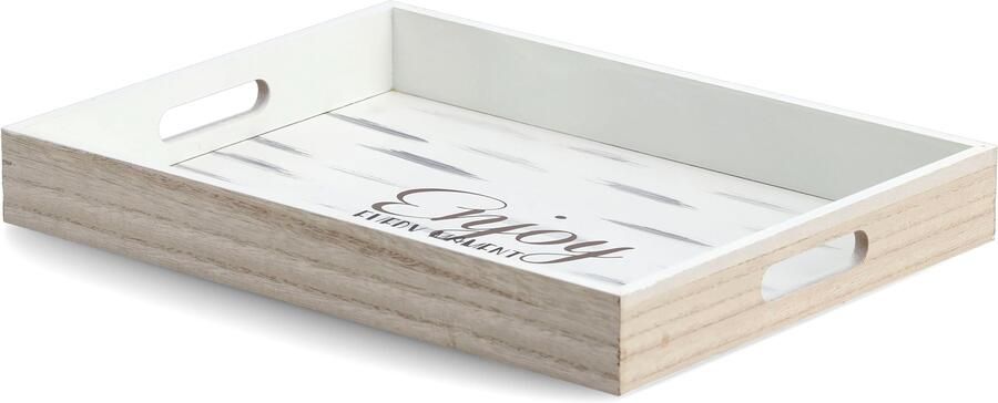 Zeller Present Dienblad Enjoy Hoogwaardig poloniaboomhout (1-delig) - Foto 2