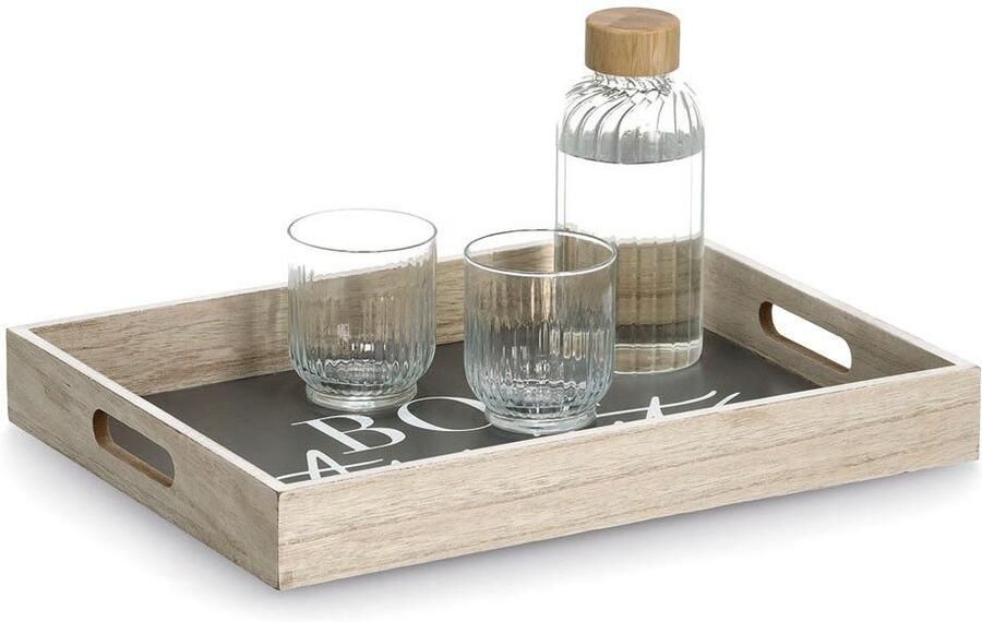 Zeller Present Dienblad met opdruk "bon appetit" 2 handgrepen (1-delig) - Foto 4