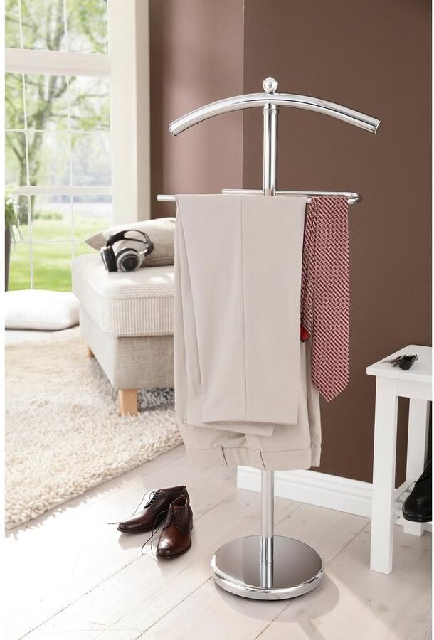 Zeller Kledingkapstok zilver met broekhanger 109 cm - Foto 2