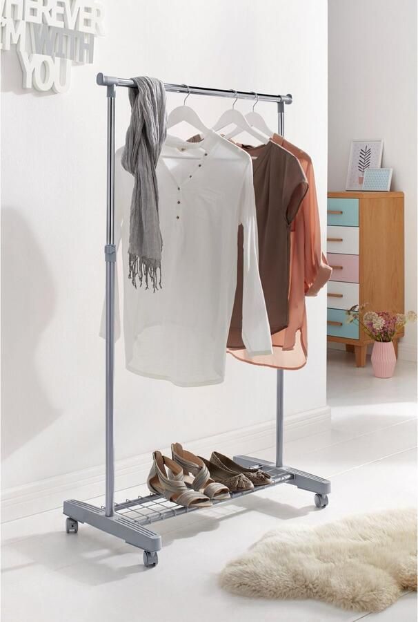 Zeller Mobiel kledingrek verstelbare enkele stang 170 cm - Foto 2