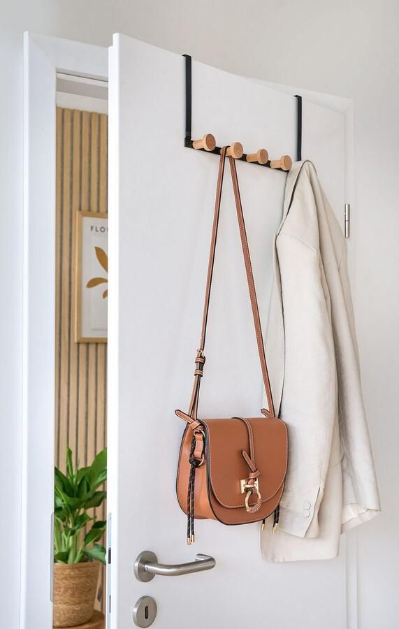 Zeller Present Kapstok Gemaakt van hout en metaal (set 2 stuks) - Foto 2