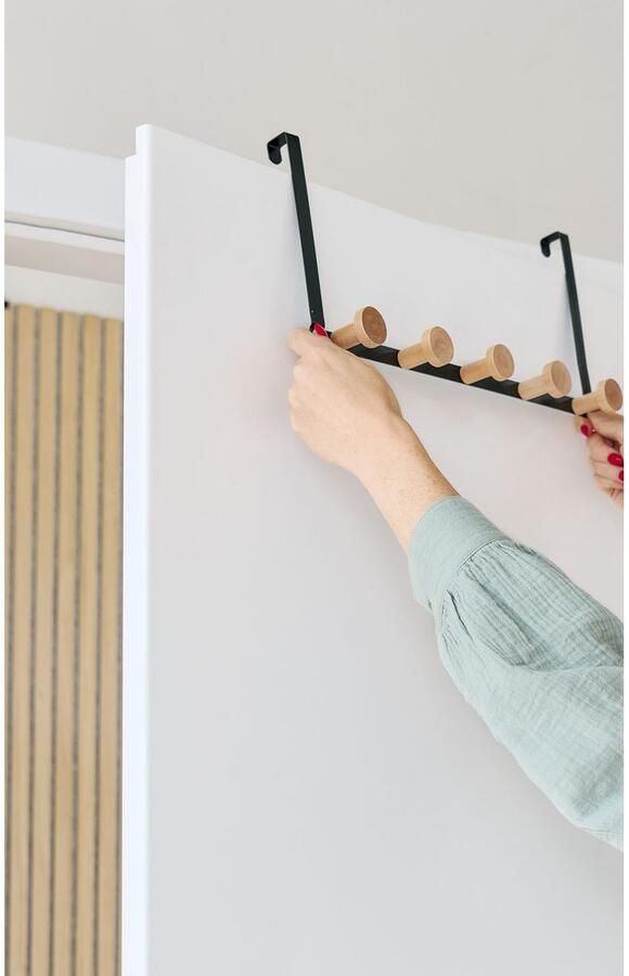 Zeller Present Kapstok Gemaakt van hout en metaal (set 2 stuks)