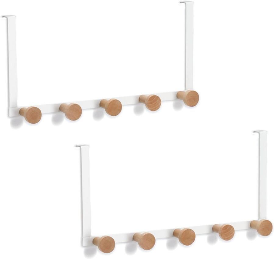 Zeller Present Kapstok Gemaakt van hout en metaal (set 2 stuks) - Foto 4