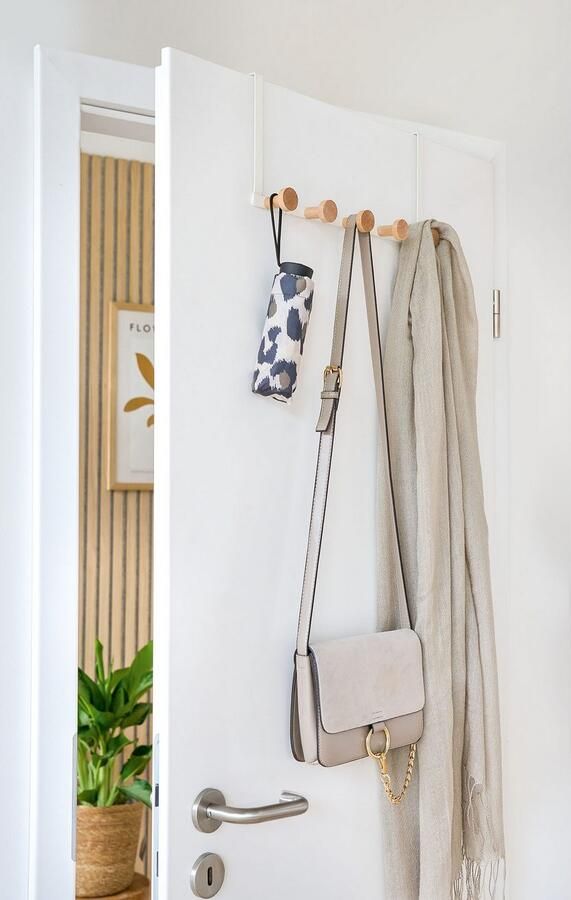 Zeller Present Kapstok Gemaakt van hout en metaal (set 2 stuks) - Foto 3