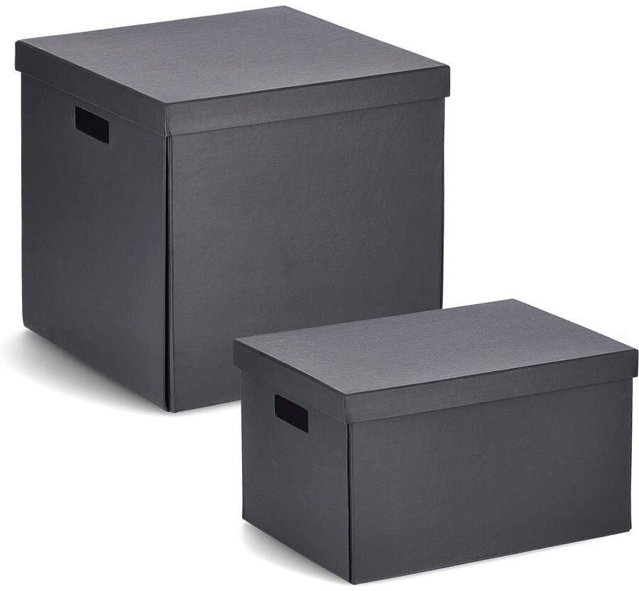 Zeller Present Opbergbox beschrijfbaar gerecycled karton (1 stuk) - Foto 3