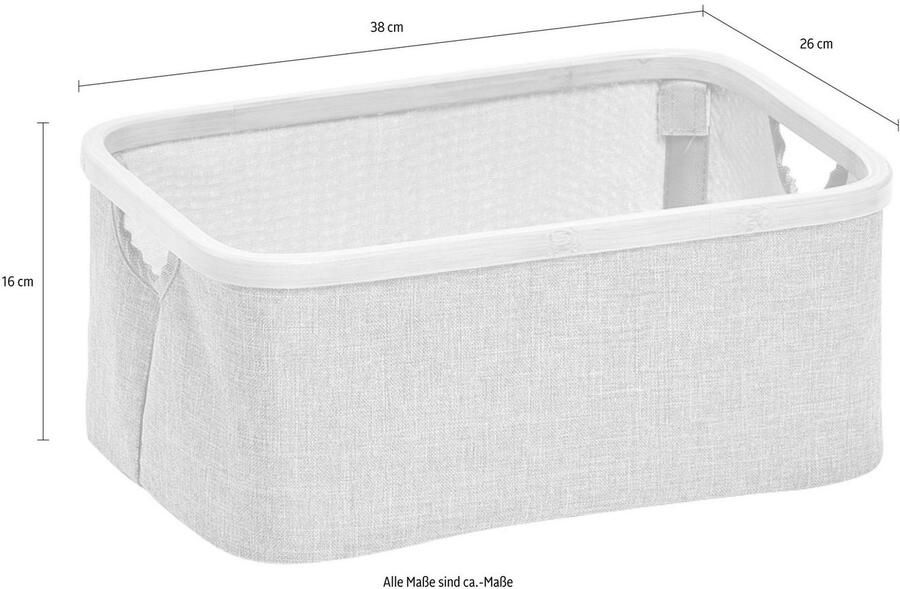 Zeller Present Opbergbox decoratieve opslag met bamboe frame