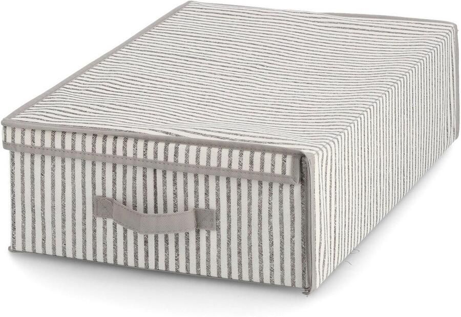Zeller Present Opbergbox Strepen Fleece beige - Foto 2