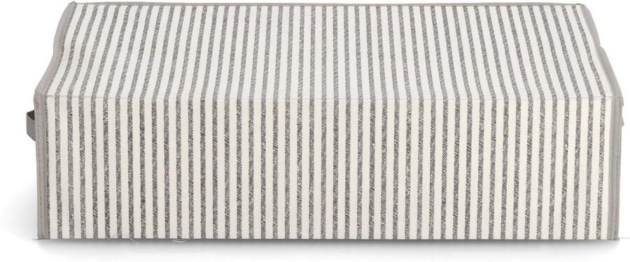 Zeller Present Opbergbox Strepen Fleece beige - Foto 6
