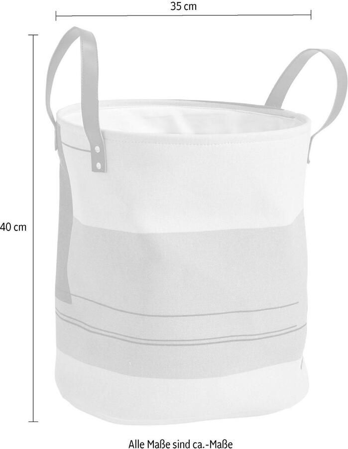 Zeller Present Opbergmand Modern uit hoogwaardige linnen vervaardigd - Foto 2