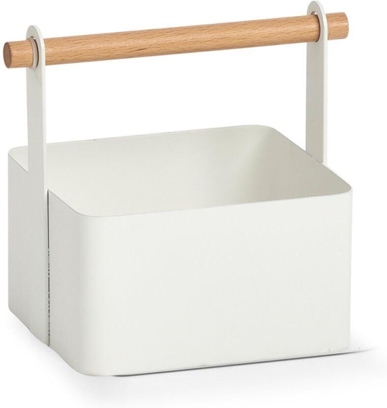 Zeller Present Organizer Opbergmand van metaal hout in Scandi design (1 stuk) - Foto 3